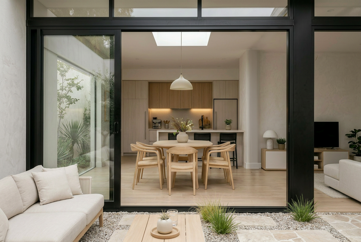 Kitchen through doorway
